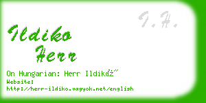 ildiko herr business card